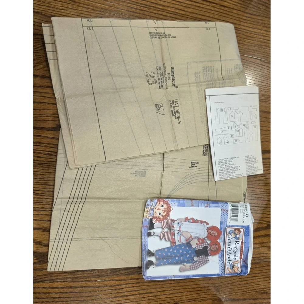 Raggedy Ann & Andy Costume Pattern Unused Vintage Simplicity Sewing Pattern